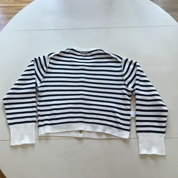 NEW J. CREW NAVY STRIPE CARDIGAN SWEATER - Picture 10 of 12
